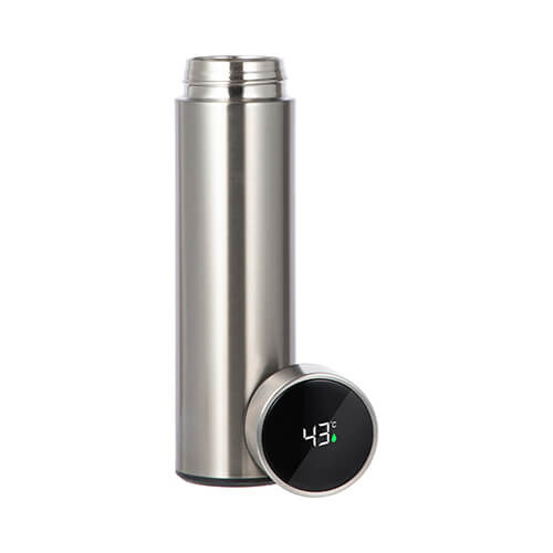 Termoska 450 ml s ukazatelem teploty pro sublimaci - stříbrná